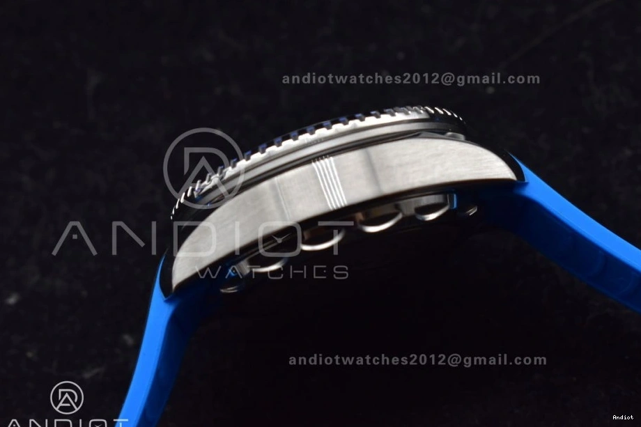 Ultra Blue 1:1 Ceramic 6000M Rubber Black Black SS Seamaster Dial TF Strap Best A2824 Bezel Deep Edition on 1218